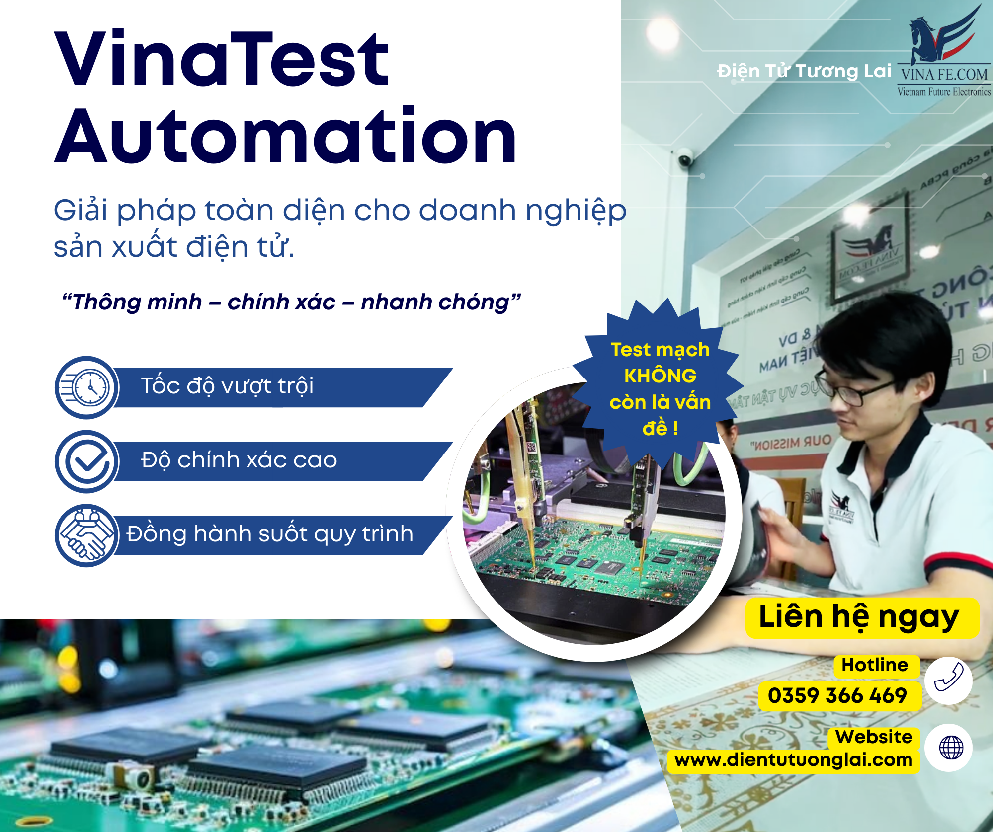 [TRẢI NGHIỆM NGAY] Vinafe phát triển VinaTest Automation cho khách hàng sản xuất hàng loạt