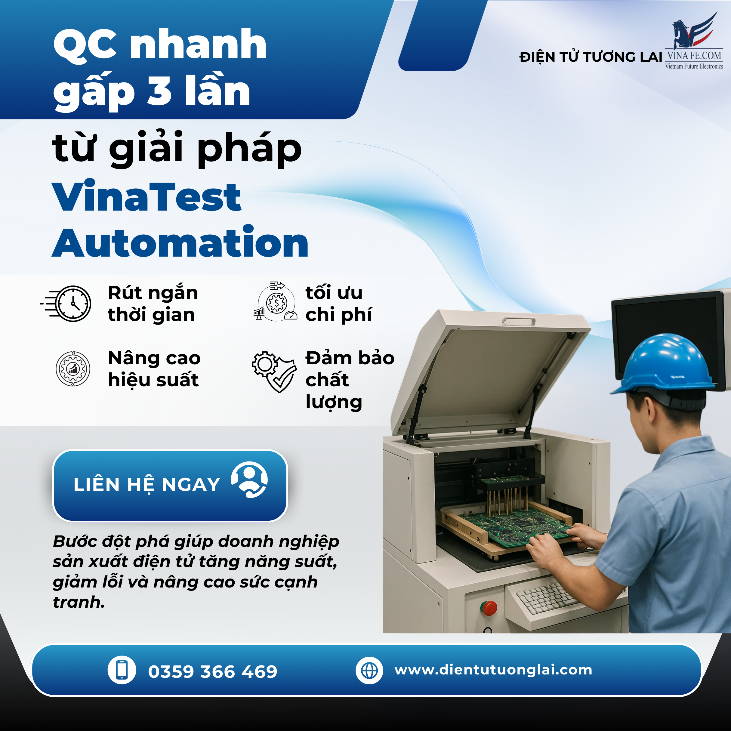 QC nhanh gấp 3 lần – Giải pháp từ VinaTest Automation cho sản xuất hàng loạt